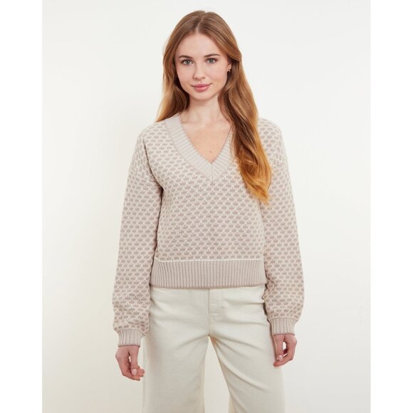I-6. &Isla Brynn Stitch V-Neck Sweater Small - Picture 1 of 1